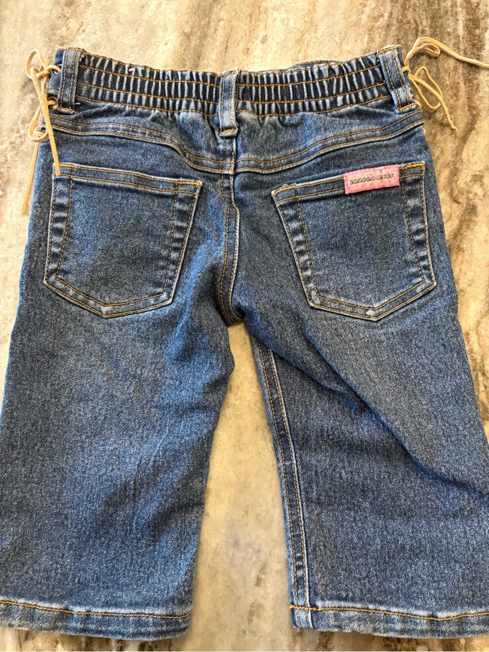 Y2K Kids Denim Pants with Pink & Red Heart Embroidery - Picture 7 of 10